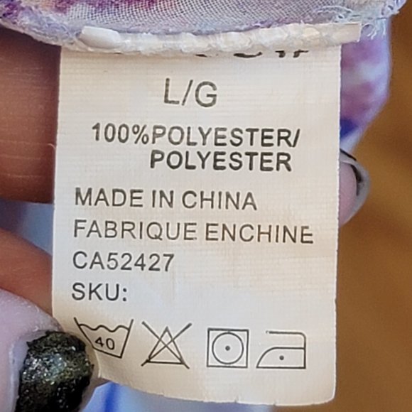 Blue and Purple High Low Dress - Picture 6 of 6